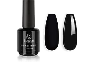 Beetles Gel Nail Polish, 1 Pcs 15ml Audrey Black Color Soak Off Nail Art Manicure Salon DIY Nail Lamp Gel Nail Design Decorat