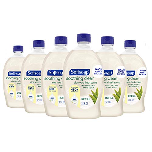 Softsoap Soothing Clean Liquid Hand Soap Refill, 32 Ounce, 6 Pack