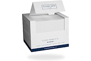 Clean Skin Club Clean Towels XL, 100% USDA Biobased Dermatologist Approved Face Towel, Disposable Clinically Tested Face Towe