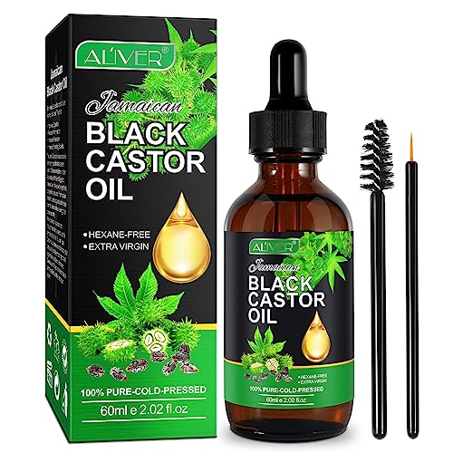 DuoXingTang Organic Castor Oil,100% Pure Natural Jamaican Black Castor Oil for Hair Growth, Eyelashes and Eyebrows-Hair Oil a