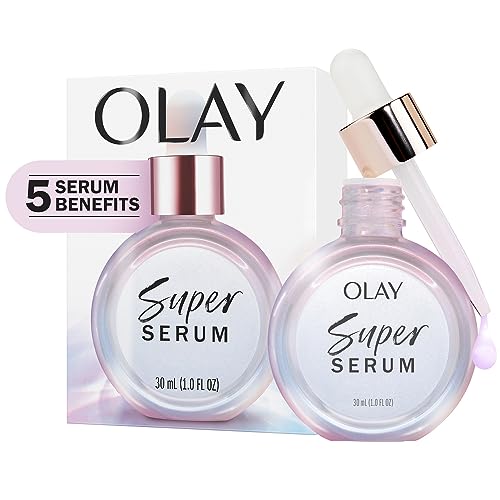 Olay Super Serum 1.0 oz with Niacinamide, Vitamin C, Collagen Peptide, AHA, and Vitamin E