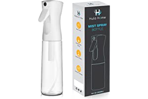 Hula Home Spray Bottle for Hair (10.1oz/300ml) Continuous Mist Empty Ultra Fine Plastic Water Sprayer – For Hairstyling, Clea